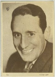 Victor Jory runs ABC radio in My Woman.  Shown here on an early 1930s tobacco premium from Uruguay