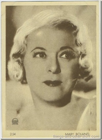 Mary Boland on a 1930s tobacco premium from Uruguay