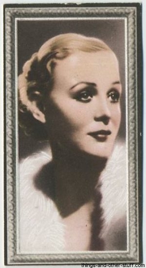 1936 Godfrey Phillips Stars of the Screen Tobacco Card
