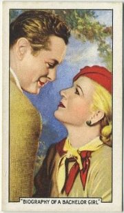 Robert Montgomery and Ann Harding Biography of a Bachelor Girl Tobacco Card