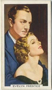 William Powell and Myrna Loy Evelyn Prentice Tobacco Card