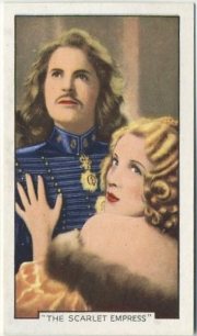 John Loder and Marlene Dietrich The Scarlet Empress Tobacco Card