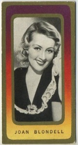 Joan Blondell 1938 Carreras Film Favourites Tobacco Card