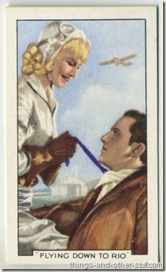 1935 Gallaher Shots from Famous Films tobacco card featuring Ginger Rogers with Raul Roulien