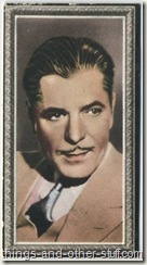 Warner Baxter 1936 Godfrey Phillips tobacco card