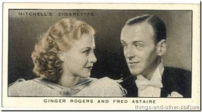 Ginger and Fred on a 1936 Mitchell's Gallery of 1935 tobacco card