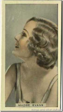 Madge Evans 1936 Hill tobacco card