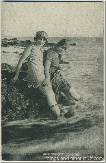 Lillian Langston and Claire Anderson 1920s Mack Sennett Comedies Arcade Card