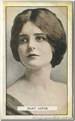 Mary Astor 1926 Gallaher tobacco card
