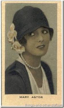 Mary Astor 1928 Wills Film Favourites tobacco card
