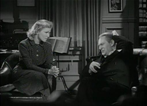 Julie Haydon and Lionel Barrymore in A Family Affair