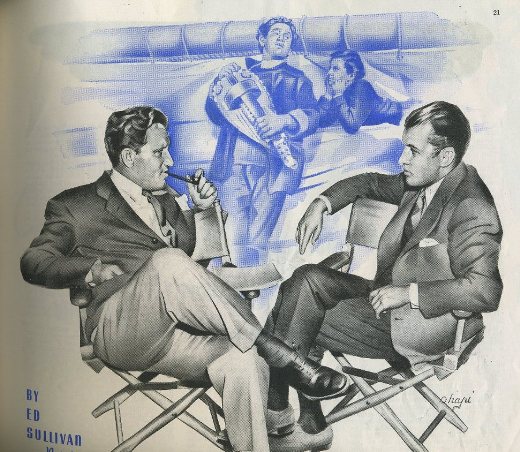 Spencer Tracy and Ed Sullivan illustration