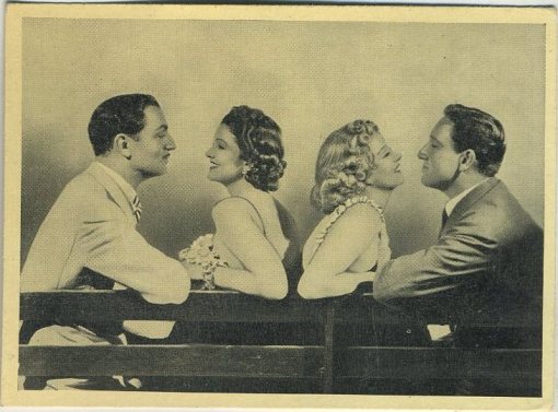 William Powell, Myrna Loy, Jean Harlow and Spencer Tracy 1940 A and M Wix Tobacco Card