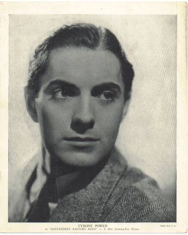 Tyrone Power featured on a 1936 R95 8x10 Linen textured Premium Photo