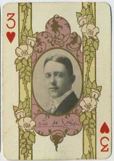 George M. Cohan would move to the screen for 3 appearances in 1917-18 - 1908 Playing Card