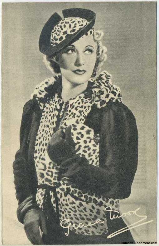 Grace Moore circa 1935 Boys Cinema Real Photogravure Portrait Postcard #7