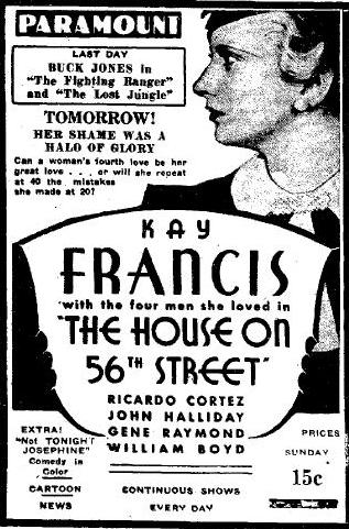The House on 56th Street newspaper ad