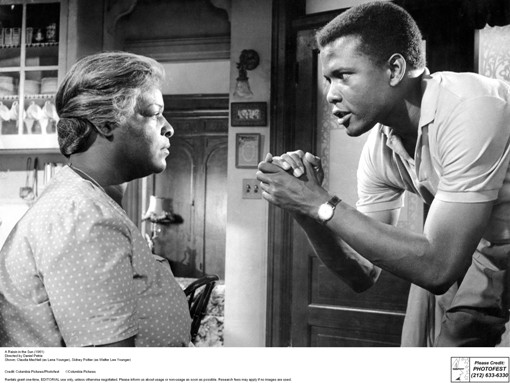 Claudia McNeil and Sidney Poitier in A Raisin in the Sun