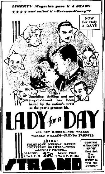 Lady for a Day advertisement