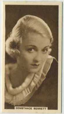 Constance Bennett 1933 United Kingdom Cinema Stars tobacco Card