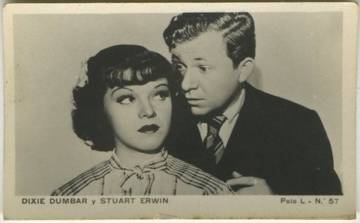 Dixie Dunbar and Stuart Erwin 1938 Polo L Tobacco Card