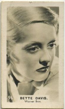 Bette Davis 1934 Bridgewater Trading Card