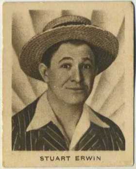 Stuart Erwin 1933 Allens Trading Card