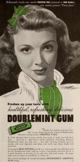 Virginia Vale 1939 Doublemint Ad