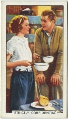 Myrna Loy and Warner Baxter 1935 Gallaher Famous Film Scenes