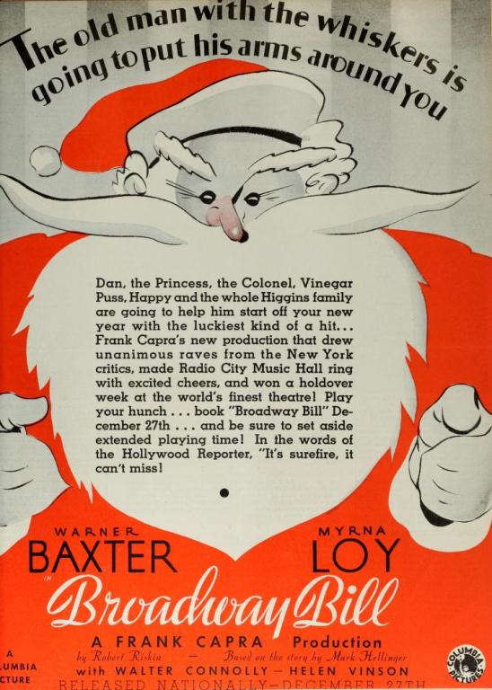 Broadway Bill 1934 trade ad