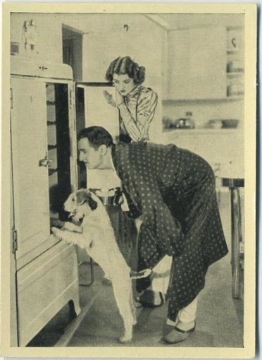 William Powell, Myrna Loy and Asta 1940 Max Cinema Cavalcade Tobacco Card