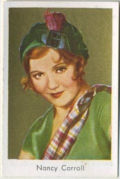 Nancy Carroll circa 1934 Bulgaria brand German Tobacco Card
