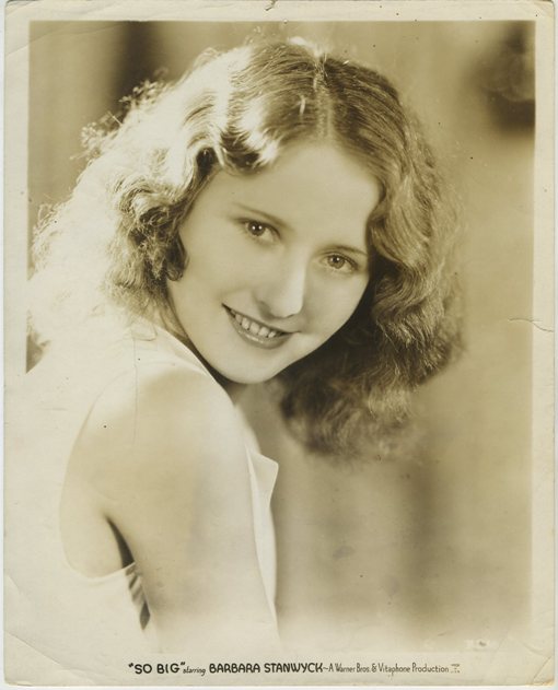 Barbara Stanwyck 1932 So Big Promotional Photo