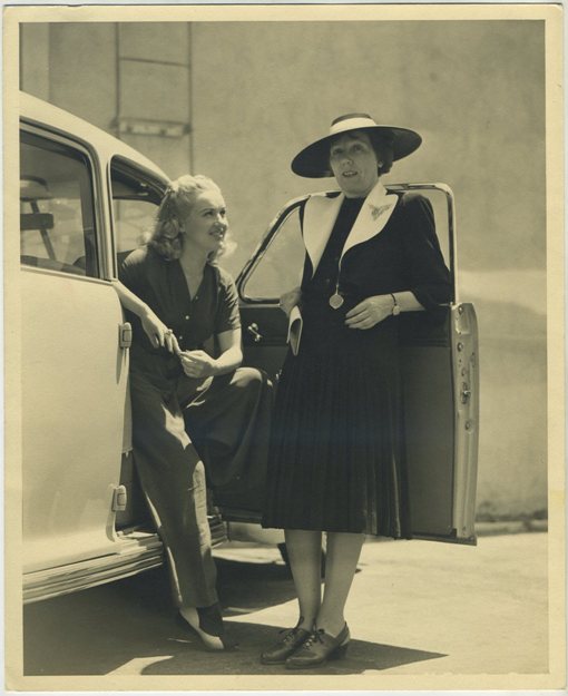 Betty Grable and Mayme Ober Peak
