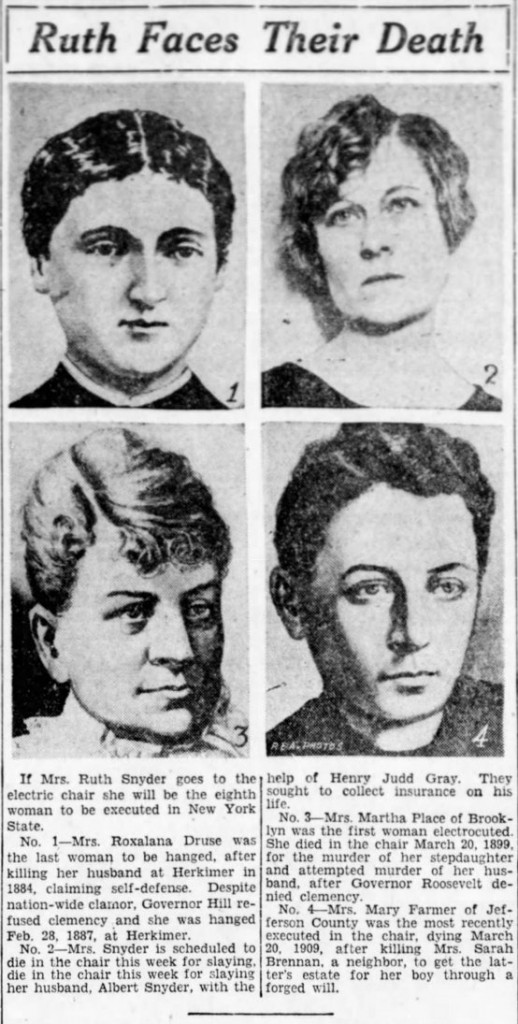 Ruth Snyder and other executed women