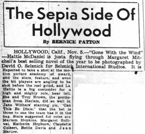 Source: Pittsburgh Courier, November 7, 1936, page 6.