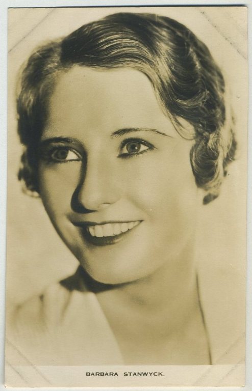 Barbara Stanwyck 1930s Film Weekly Postcard