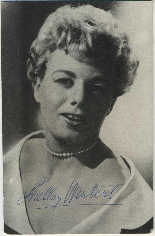 Shelley Winters 1954 Autograph Series Postcard