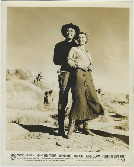 Kirk Douglas and Virginia Mayo in Along the Great Divide